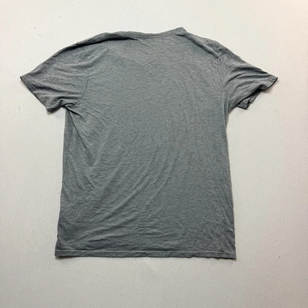 Nike V-Neck Shirt Mens Large Grey Excellent Athletic Cut Tri-Blend Tee
